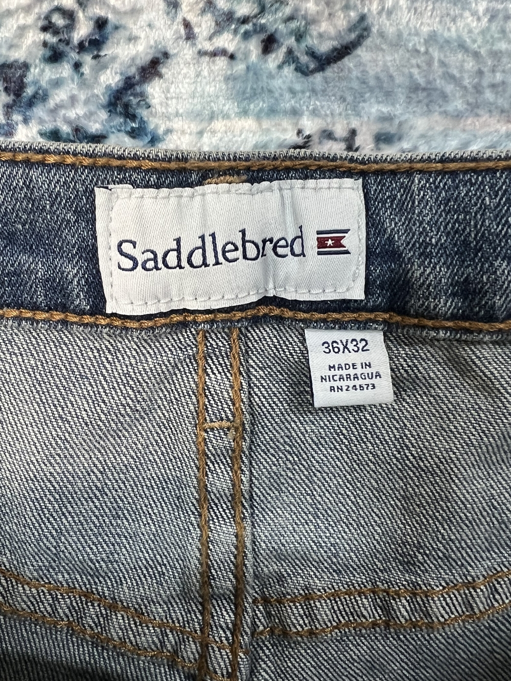 Saddlebred Relaxed Fit Men's Jeans in Dark Blue Wash 36Wx32L - Picture 5 of 9